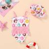 imageYOUNGER TREE Toddler Baby Girl Swimsuit Infant One Piece Bathing Suits with Hat Newborn Summer Beach SwimwearDonut