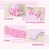 imageYOUNGER TREE Toddler Baby Girl Swimsuit Infant One Piece Bathing Suits with Hat Newborn Summer Beach SwimwearPink Stripes