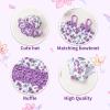 imageYOUNGER TREE Toddler Baby Girl Swimsuit Infant One Piece Bathing Suits with Hat Newborn Summer Beach SwimwearPurple Floral