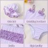 imageYOUNGER TREE Toddler Baby Girl Swimsuit Infant One Piece Bathing Suits with Hat Newborn Summer Beach SwimwearPurple Stripe