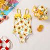 imageYOUNGER TREE Toddler Baby Girl Swimsuit Infant One Piece Bathing Suits with Hat Newborn Summer Beach SwimwearSunflower
