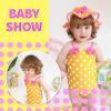 imageYOUNGER TREE Toddler Baby Girl Swimsuit Infant One Piece Bathing Suits with Hat Newborn Summer Beach SwimwearYellow Polka Dot