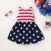 imageYOUNGER TREE Toddler Baby Girls Summer Outfit Stars and Stripes BowKnot Dress Independents Day SuitsBackless Bowknot