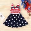 imageYOUNGER TREE Toddler Baby Girls Summer Outfit Stars and Stripes BowKnot Dress Independents Day SuitsNavy