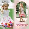 imageYOUNGER TREE Toddler Dress Baby Girl Summer Clothes Ruffle Sleeve Floral Smock Beach Boho Dresses Sundress White Floral 45T