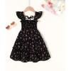 imageYOUNGER TREE Toddler Girl Dress Kids Sleeveless Ruffle Dresses for Girls Summer Outfits Beach SundressBlack Flower