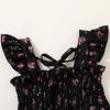 imageYOUNGER TREE Toddler Girl Dress Kids Sleeveless Ruffle Dresses for Girls Summer Outfits Beach SundressBlack Flower
