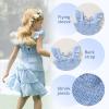 imageYOUNGER TREE Toddler Girl Dress Kids Sleeveless Ruffle Dresses for Girls Summer Outfits Beach SundressBlue