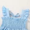 imageYOUNGER TREE Toddler Girl Dress Kids Sleeveless Ruffle Dresses for Girls Summer Outfits Beach SundressBlue Bow Pattern