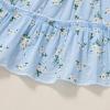imageYOUNGER TREE Toddler Girl Dress Kids Sleeveless Ruffle Dresses for Girls Summer Outfits Beach SundressBlue Ruffles Flowes