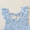 imageYOUNGER TREE Toddler Girl Dress Kids Sleeveless Ruffle Dresses for Girls Summer Outfits Beach SundressBlue Ruffles Flowes