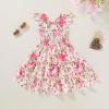 imageYOUNGER TREE Toddler Girl Dress Kids Sleeveless Ruffle Dresses for Girls Summer Outfits Beach SundressPink Floral