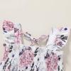 imageYOUNGER TREE Toddler Girl Dress Kids Sleeveless Ruffle Dresses for Girls Summer Outfits Beach SundressPink Floral and Butterfly