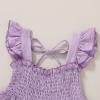 imageYOUNGER TREE Toddler Girl Dress Kids Sleeveless Ruffle Dresses for Girls Summer Outfits Beach SundressPurple Ruffles Sundress