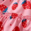 imageYOUNGER TREE Toddler Girl Dress Kids Sleeveless Ruffle Dresses for Girls Summer Outfits Beach SundressStrawberries