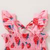 imageYOUNGER TREE Toddler Girl Dress Kids Sleeveless Ruffle Dresses for Girls Summer Outfits Beach SundressStrawberries