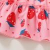 imageYOUNGER TREE Toddler Girl Dress Kids Sleeveless Ruffle Dresses for Girls Summer Outfits Beach SundressStrawberries