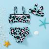 imageYOUNGER TREE Toddler Swimsuit Girl 2Pieces Leopard Bathing Suits Halter Top Bikini Bottoms Swimming Suit Kids Beach SwimwearGreen Leopard