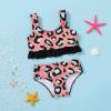 imageYOUNGER TREE Toddler Swimsuit Girl 2Pieces Leopard Bathing Suits Halter Top Bikini Bottoms Swimming Suit Kids Beach SwimwearPink Leopard