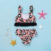 imageYOUNGER TREE Toddler Swimsuit Girl 2Pieces Leopard Bathing Suits Halter Top Bikini Bottoms Swimming Suit Kids Beach SwimwearPink Leopard