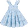 Toddler Blue Dress White Floral