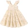Toddler Khaki Dress White Floral
