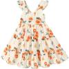 Toddler Orange Floral Dress