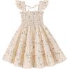 imageYOUNGER TREE Toddler Girl Dress Kids Sleeveless Ruffle Dresses for Girls Summer Outfits Beach SundressApricot Ruffles Flowers