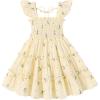 imageYOUNGER TREE Toddler Girl Dress Kids Sleeveless Ruffle Dresses for Girls Summer Outfits Beach SundressLight Yellow and White Flowers
