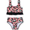 imageYOUNGER TREE Toddler Swimsuit Girl 2Pieces Leopard Bathing Suits Halter Top Bikini Bottoms Swimming Suit Kids Beach SwimwearPink Leopard