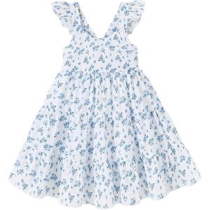 imageKids Toddler Baby Girls Rainbow Dress Princess Sleeveless Beach Butterfly SundressElegant Blue Dress