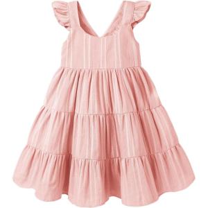 imageKids Toddler Baby Girls Rainbow Dress Princess Sleeveless Beach Butterfly SundressPink Dress
