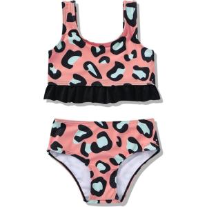 imageYOUNGER TREE Toddler Swimsuit Girl 2Pieces Leopard Bathing Suits Halter Top Bikini Bottoms Swimming Suit Kids Beach SwimwearPink Leopard