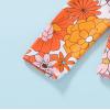 imageToddler Kids Baby Girls Summer Swimsuit Set Rash Guard Beach Wear with UPF 50 Kids Tankini Bathing SuitOrange