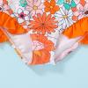 imageToddler Kids Baby Girls Summer Swimsuit Set Rash Guard Beach Wear with UPF 50 Kids Tankini Bathing SuitOrange