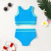 imageYOUNGER TREE Girls Swimsuit Sleeveless Tankini 2 Piece Bikini Sets Beach Sport Bathing Suit for Toddler Kids GirlBlue Green