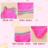 imageYOUNGER TREE Girls Swimsuit Sleeveless Tankini 2 Piece Bikini Sets Beach Sport Bathing Suit for Toddler Kids GirlHot Pink
