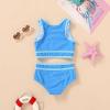 imageYOUNGER TREE Girls Swimsuit Sleeveless Tankini 2 Piece Bikini Sets Beach Sport Bathing Suit for Toddler Kids GirlLight Blue