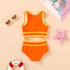 imageYOUNGER TREE Girls Swimsuit Sleeveless Tankini 2 Piece Bikini Sets Beach Sport Bathing Suit for Toddler Kids GirlOrange