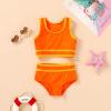 imageYOUNGER TREE Girls Swimsuit Sleeveless Tankini 2 Piece Bikini Sets Beach Sport Bathing Suit for Toddler Kids GirlOrange