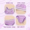 imageYOUNGER TREE Girls Swimsuit Sleeveless Tankini 2 Piece Bikini Sets Beach Sport Bathing Suit for Toddler Kids GirlPurple White