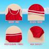 imageYOUNGER TREE Girls Swimsuit Sleeveless Tankini 2 Piece Bikini Sets Beach Sport Bathing Suit for Toddler Kids GirlRed