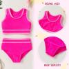 imageYOUNGER TREE Girls Swimsuit Sleeveless Tankini 2 Piece Bikini Sets Beach Sport Bathing Suit for Toddler Kids GirlRose Red