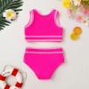 imageYOUNGER TREE Girls Swimsuit Sleeveless Tankini 2 Piece Bikini Sets Beach Sport Bathing Suit for Toddler Kids GirlRose Red