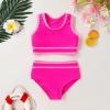 imageYOUNGER TREE Girls Swimsuit Sleeveless Tankini 2 Piece Bikini Sets Beach Sport Bathing Suit for Toddler Kids GirlRose Red