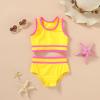 imageYOUNGER TREE Girls Swimsuit Sleeveless Tankini 2 Piece Bikini Sets Beach Sport Bathing Suit for Toddler Kids GirlYellow