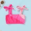 imageYOUNGER TREE Toddler Girls Two Pieces Swimsuit Color Block Stripe Swimwear Summer Beach Bathing Suit Pink 1218 Months
