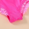 imageYOUNGER TREE Toddler Swimsuit Girl Cute Stripe OnePiece Ruffle Swimwear Baby Girl Bathing Suits with BowHot Pink and Pink Bow