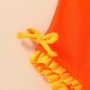 imageYOUNGER TREE Toddler Swimsuit Girl Cute Stripe OnePiece Ruffle Swimwear Baby Girl Bathing Suits with BowOrange and Yellow Bow
