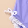 imageYOUNGER TREE Toddler Swimsuit Girl Cute Stripe OnePiece Ruffle Swimwear Baby Girl Bathing Suits with BowPurple and White Bow